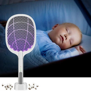 Raquette anti-moustiques, Rechargeable 2 en 1